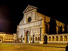 FLORENCIE: kostel Santa Maria Novella v noci